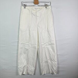 Everlane The Wide Leg High Rise Cotton Pant Off White 0